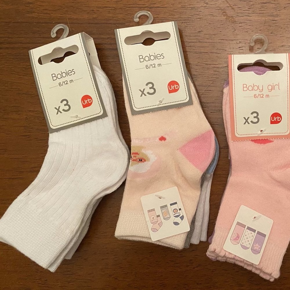BRAND NEW Baby Girl Up To 6 Months socks Bundles